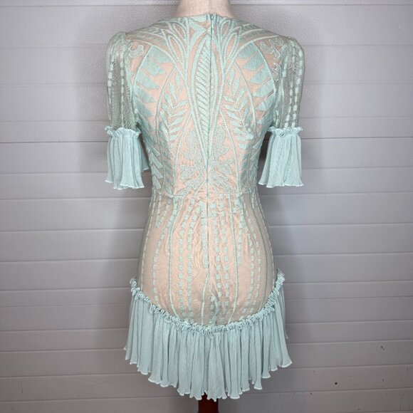 The Clothing Company Blue Lace Ruffle Mini Dress - Picture 3 of 8